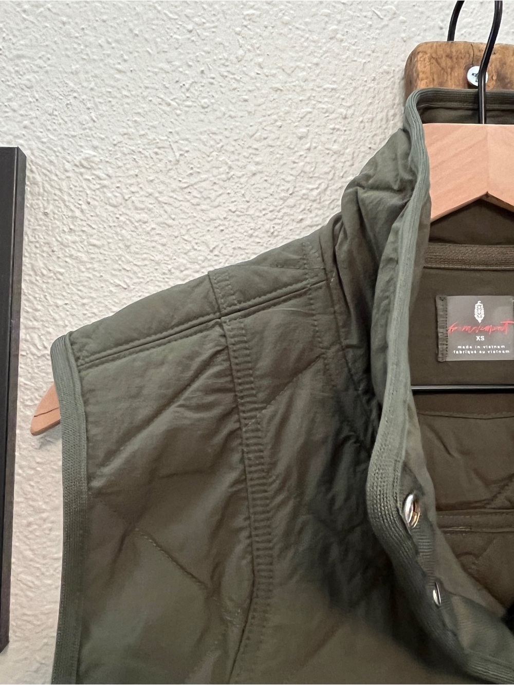 $128 Free People Movement QUINN Quilted Puffer Vest Everglades Size XS - Picture 5 of 12